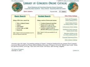 Library of Congress online catalog 樣式圖